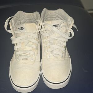 Vans Mens Cream High-Top Sneakers